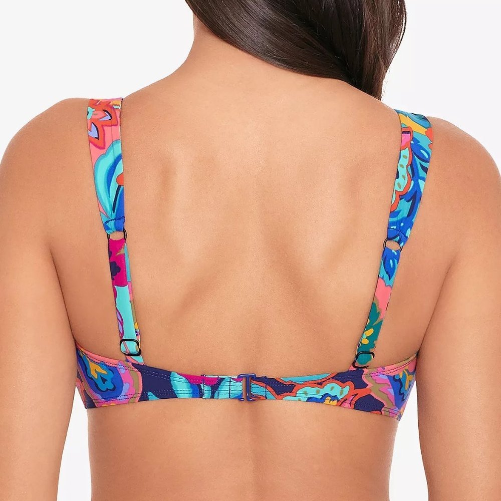 Skinny Dippers by Miraclesuit Tapestry Soomi Bikini Top Size Small - Picture 10 of 10